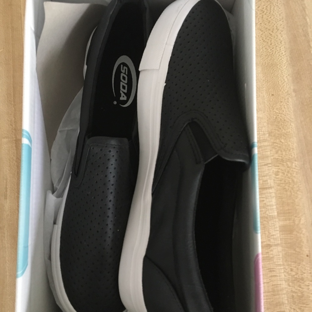 Black slip ons